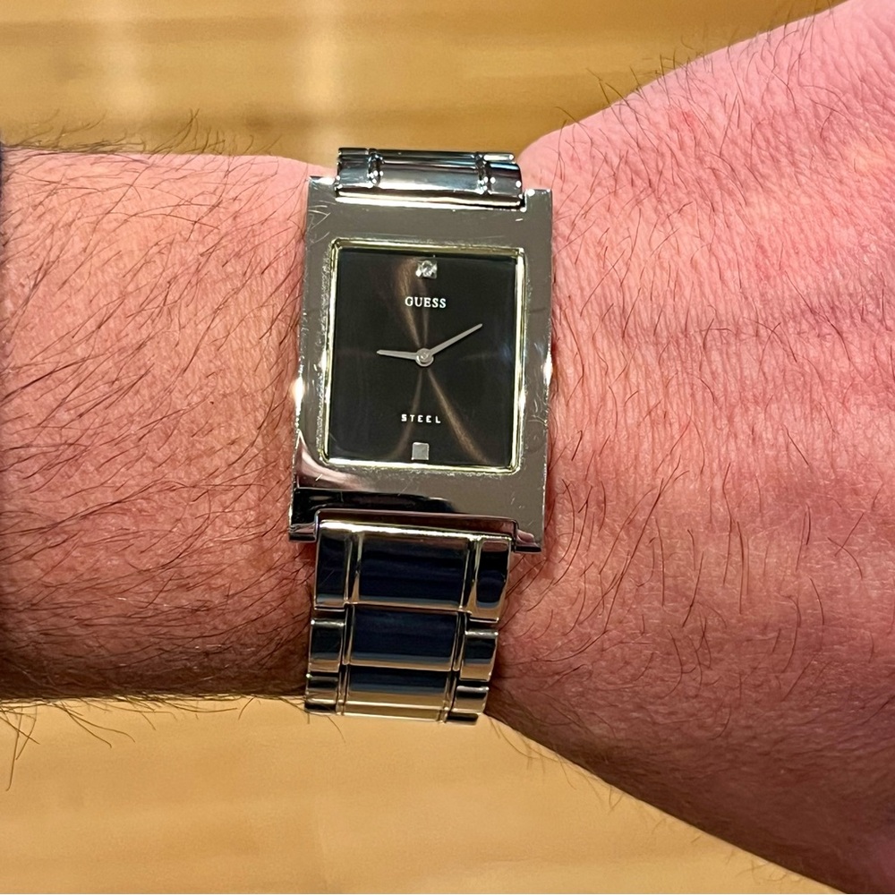 Guess? Steel CZ Solitaire Watch